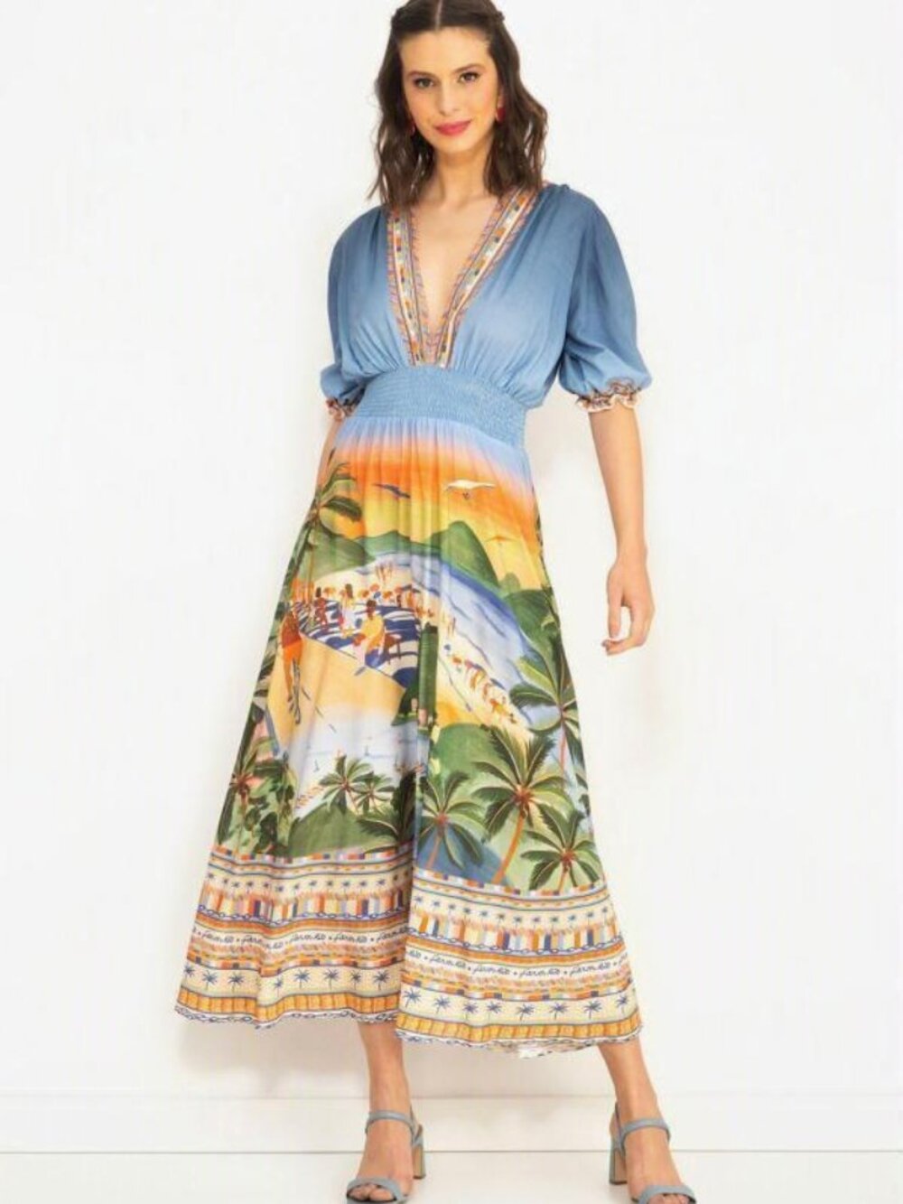 Gorgeous FARM Rio Carioca Maxi Dress sz S NWT - Brazil Line Exclusive!